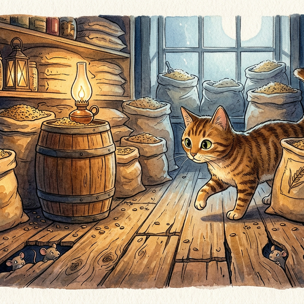 The Cat and the Mice — children's audio story for ages 3-5