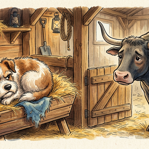 The Dog in the Manger — children's audio story for ages 3-5