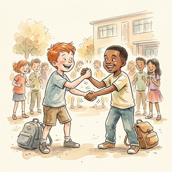 The Longest Handshake in the World — children's audio story for ages 6-8