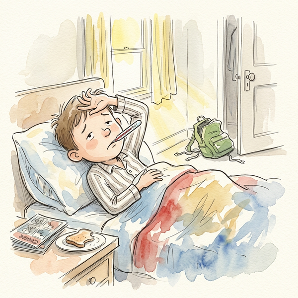 Hugo and the Most Interesting Sick Day — children's audio story for ages 6-8