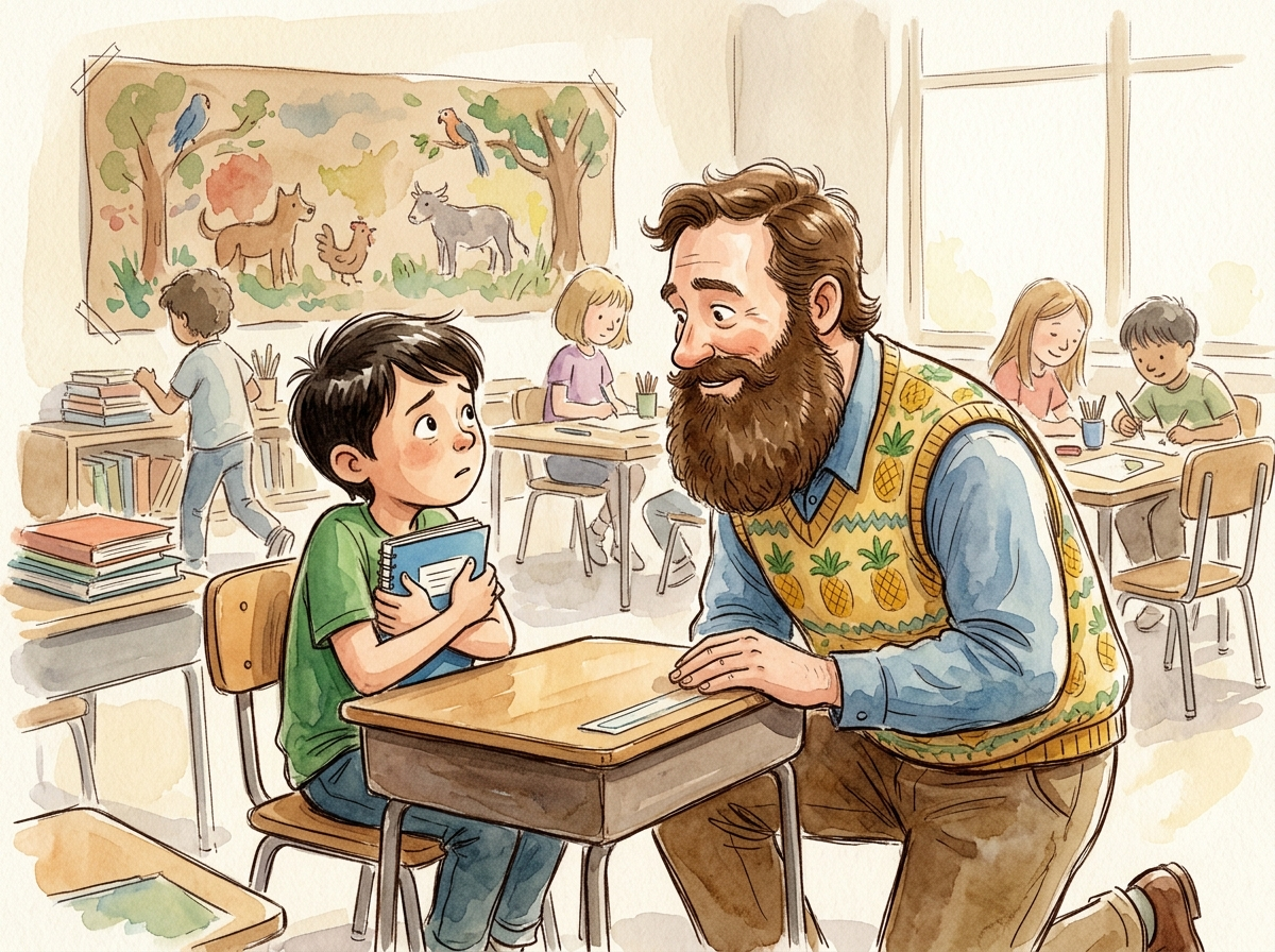 Milo and the Substitute — children's audio story for ages 6-8