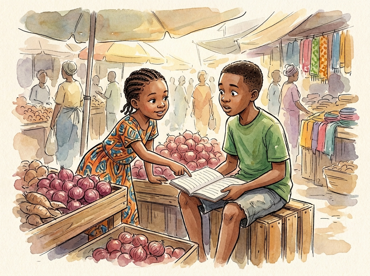 Sunday Market, Lagos — children's audio story for ages 6-8