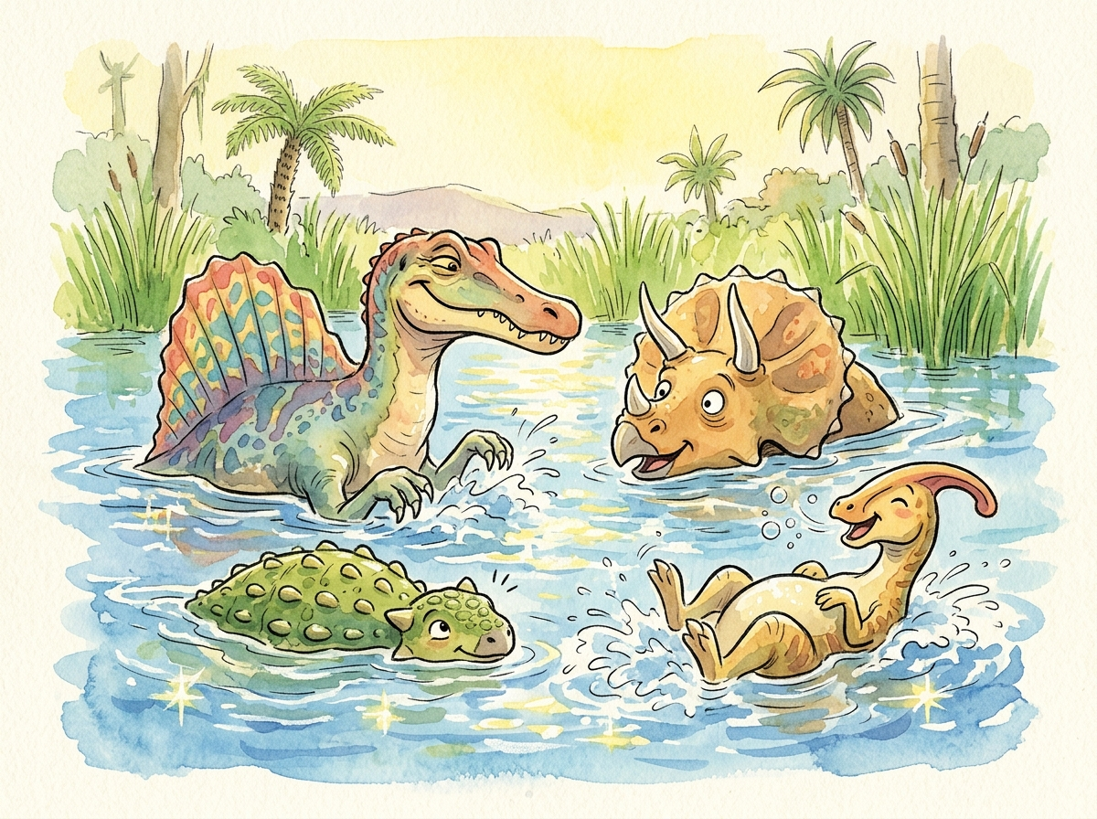 Swimming Dinosaurs — children's audio story for ages 6-8