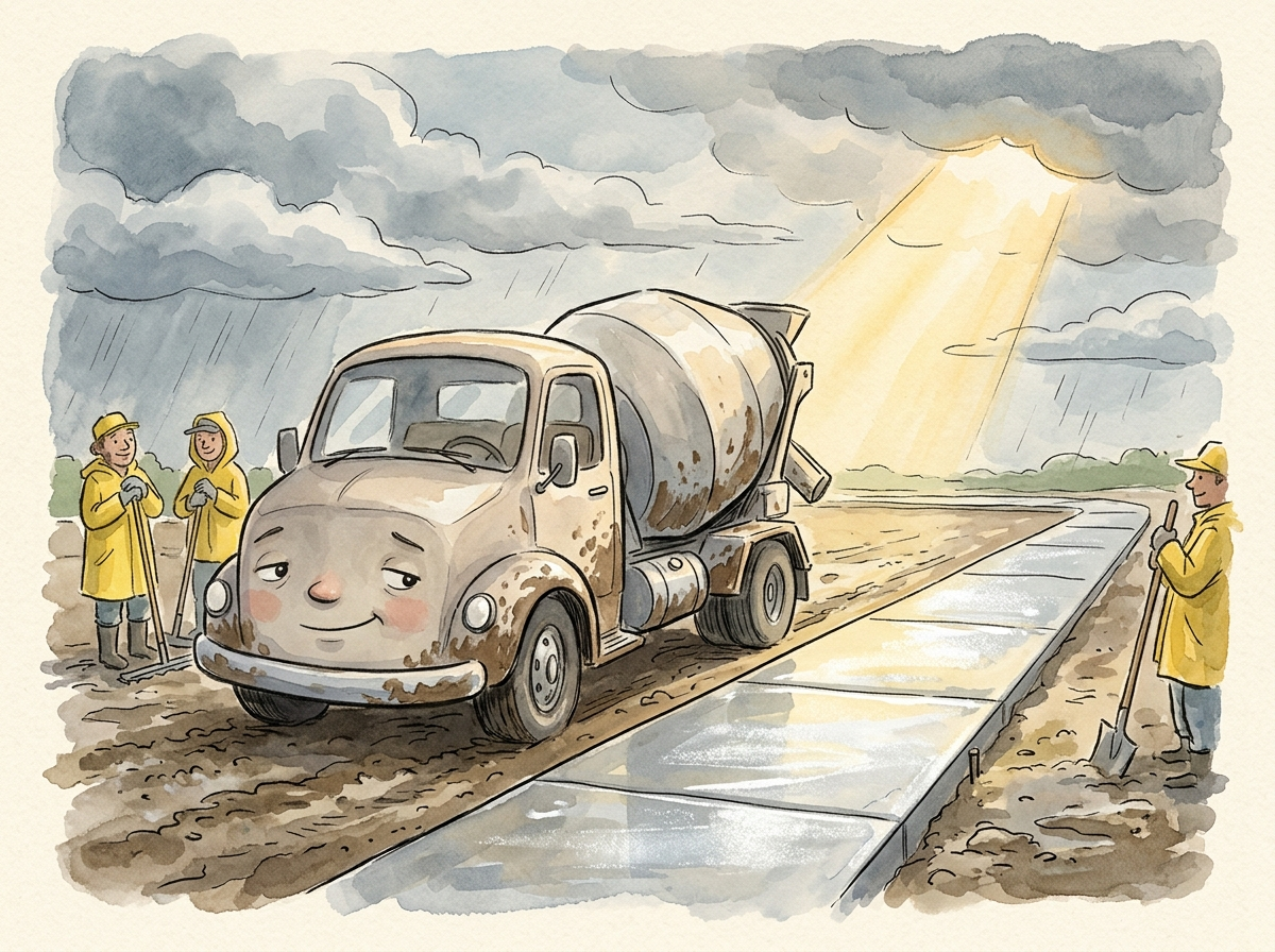 The Cement Mixer's Big Day — children's audio story for ages 3-5
