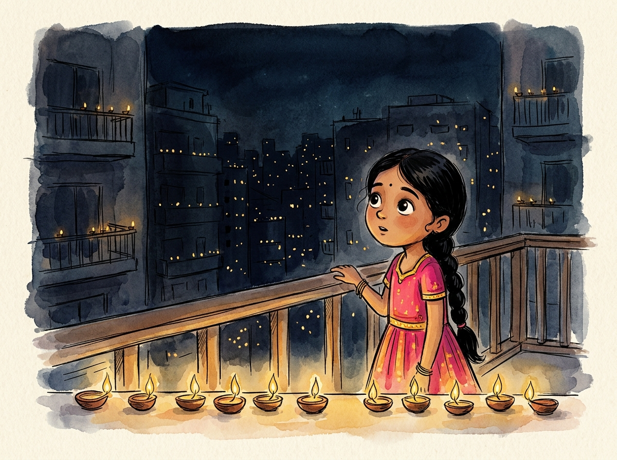 The Diwali Power Cut — children's audio story for ages 6-8