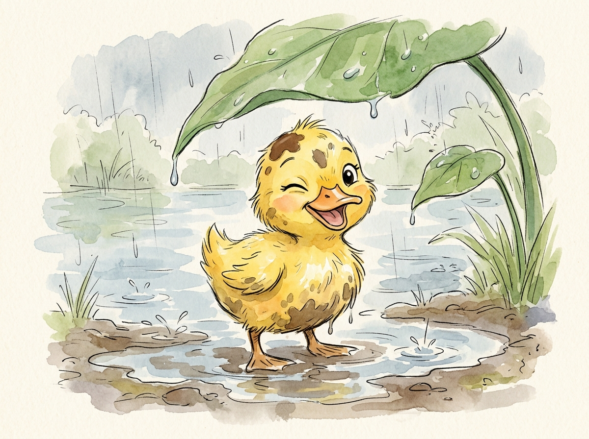 The Duckling's First Rain — children's audio story for ages 3-5