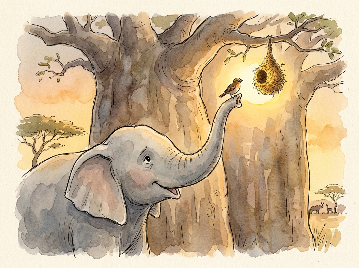 The Elephant Who Forgot — children's audio story for ages 6-8