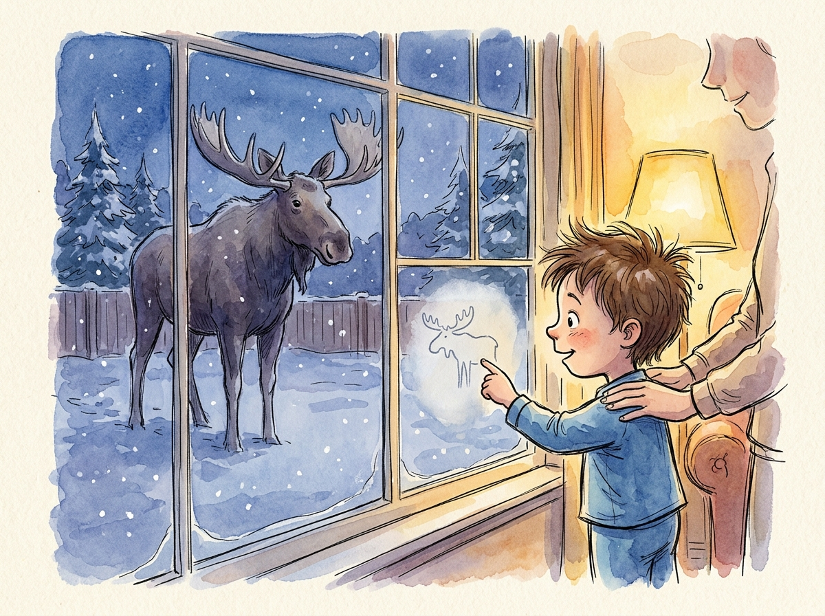 The Moose in the Yard — children's audio story for ages 3-5