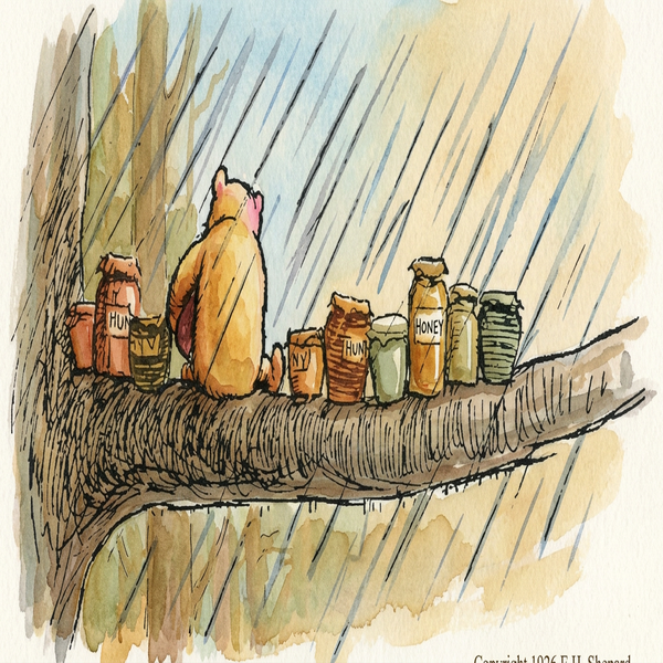 Piglet Surrounded by Water